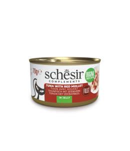 Schesir Complements Cat Wet Food In Jelly Can Tuna With Red Mullet 70g